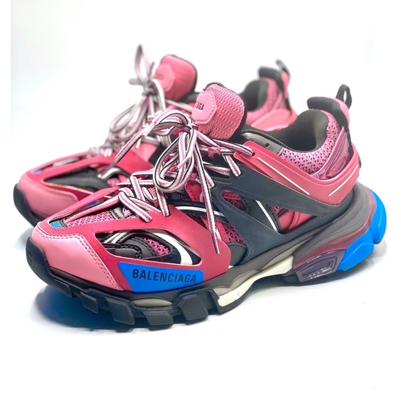 pink and blue balenciaga sneakers